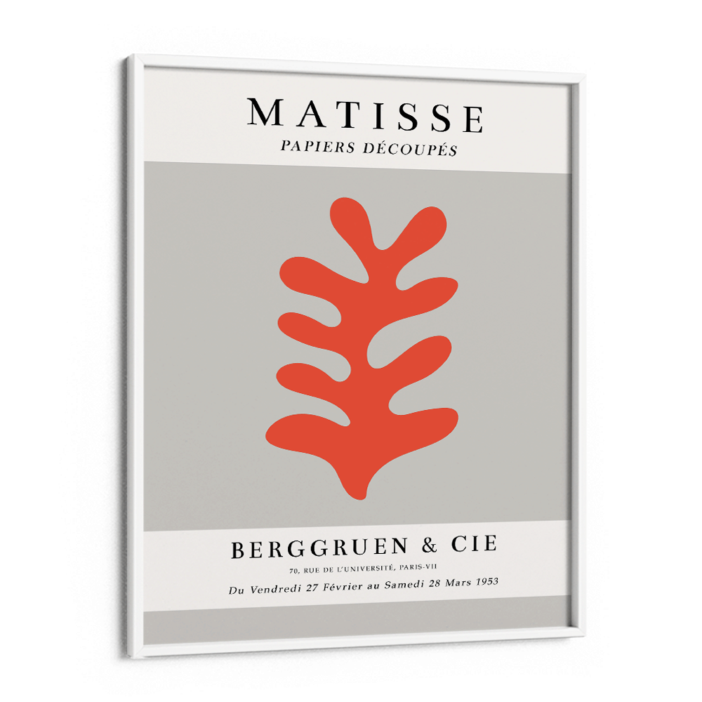 Matisse Exhibition Poster : 1953 - Grey Abstract Prints-White Frame-Nook At You