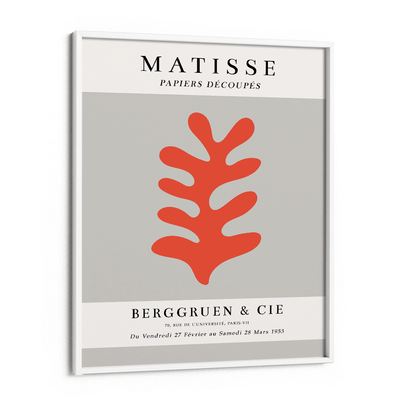 Matisse Exhibition Poster : 1953 - Grey Nook At You Matte Paper White Frame