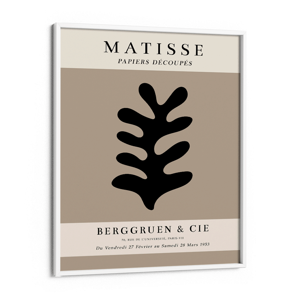 Matisse Exhibition Poster : 1953 - Black Nook At You Matte Paper White Frame