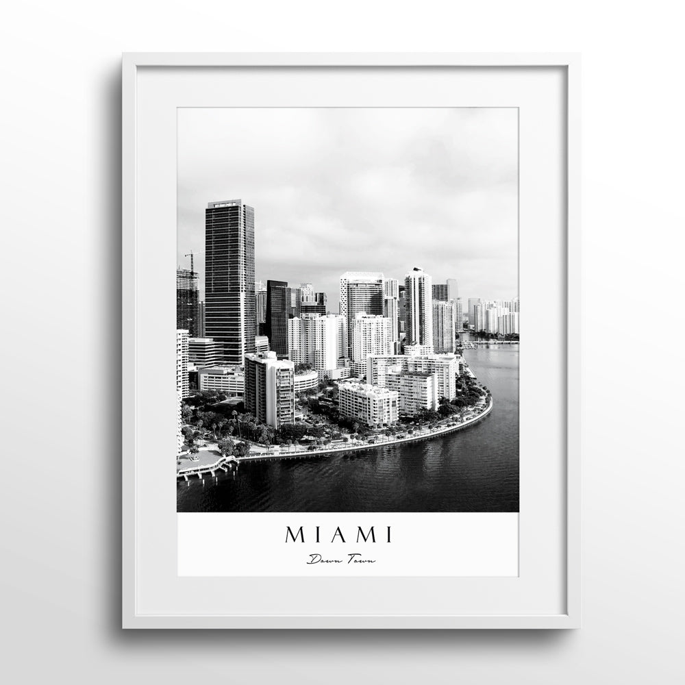 Miami Nook At You Matte Paper White Frame With Mount