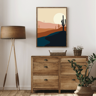 Blue Desert Nook At You Matte Paper Rolled Art