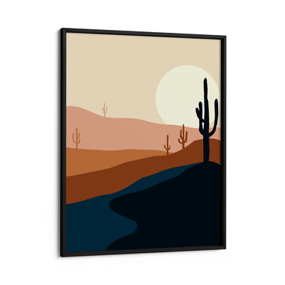 Blue Desert Nook At You Matte Paper Black Frame