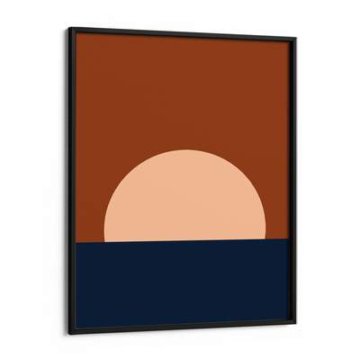 Mid Century Sunrise Nook At You Matte Paper Black Frame