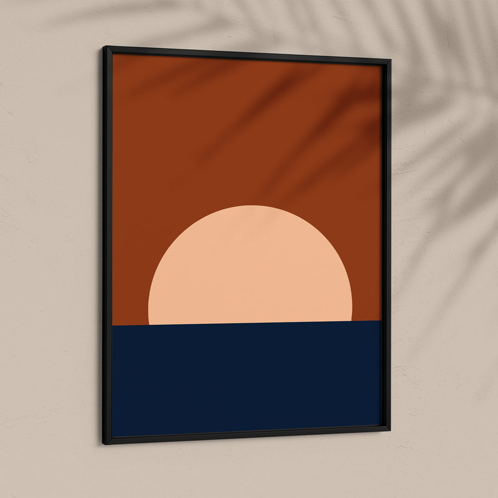 Mid Century Sunrise Abstract Wall Art-Nook At You