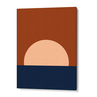 Mid Century Sunrise Abstract Wall Art Boho Artwork