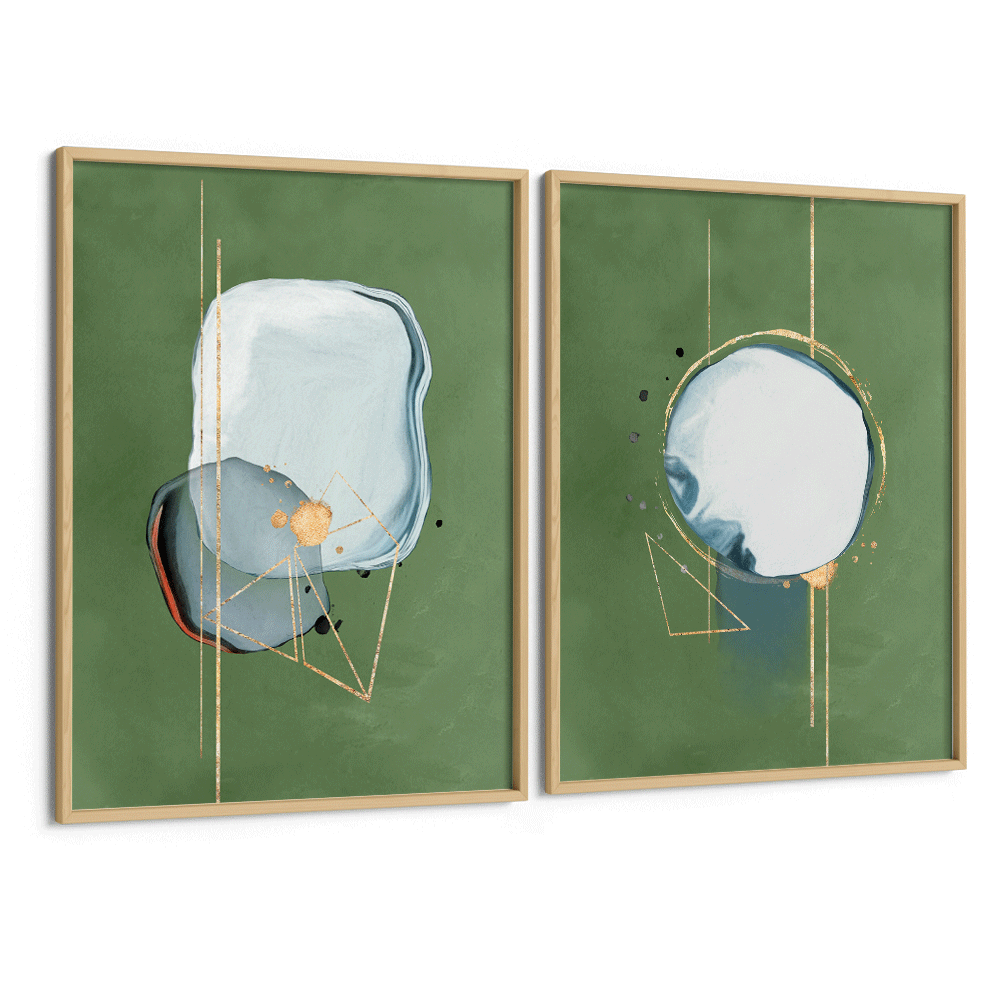 Mint Julep Set of 2 Nook At You Matte Paper Wooden Frame