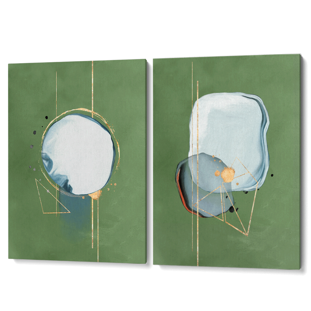 Mint Julep Set of 2 Nook At You Canvas Gallery Wrap