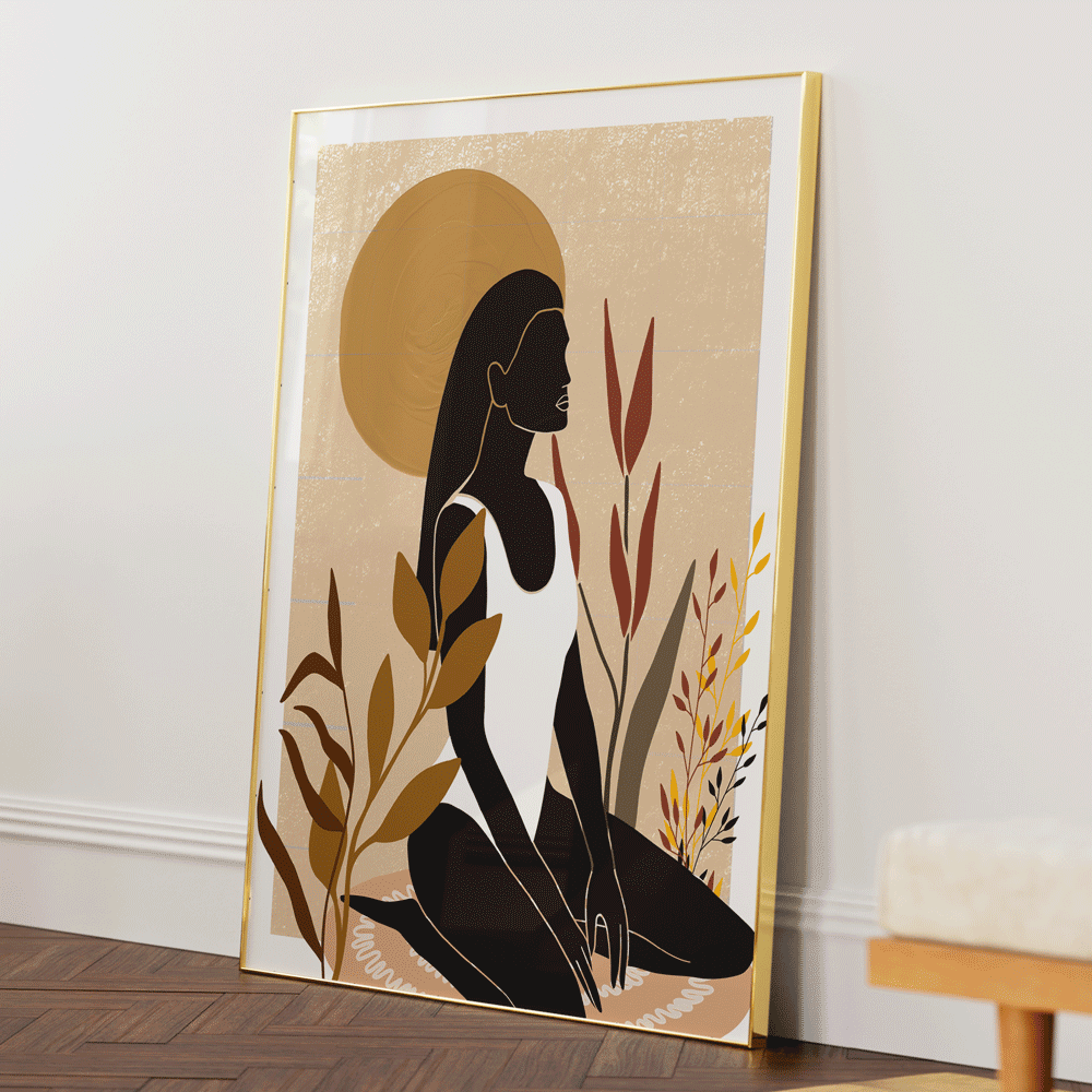 Miracle of Earth Nook At You Matte Paper Gold Metal Frame