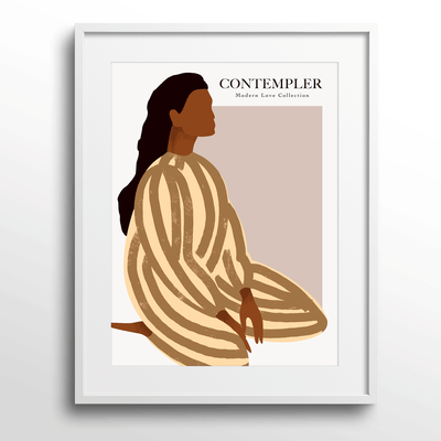 Contempler Nook At You Matte Paper White Frame With Mount
