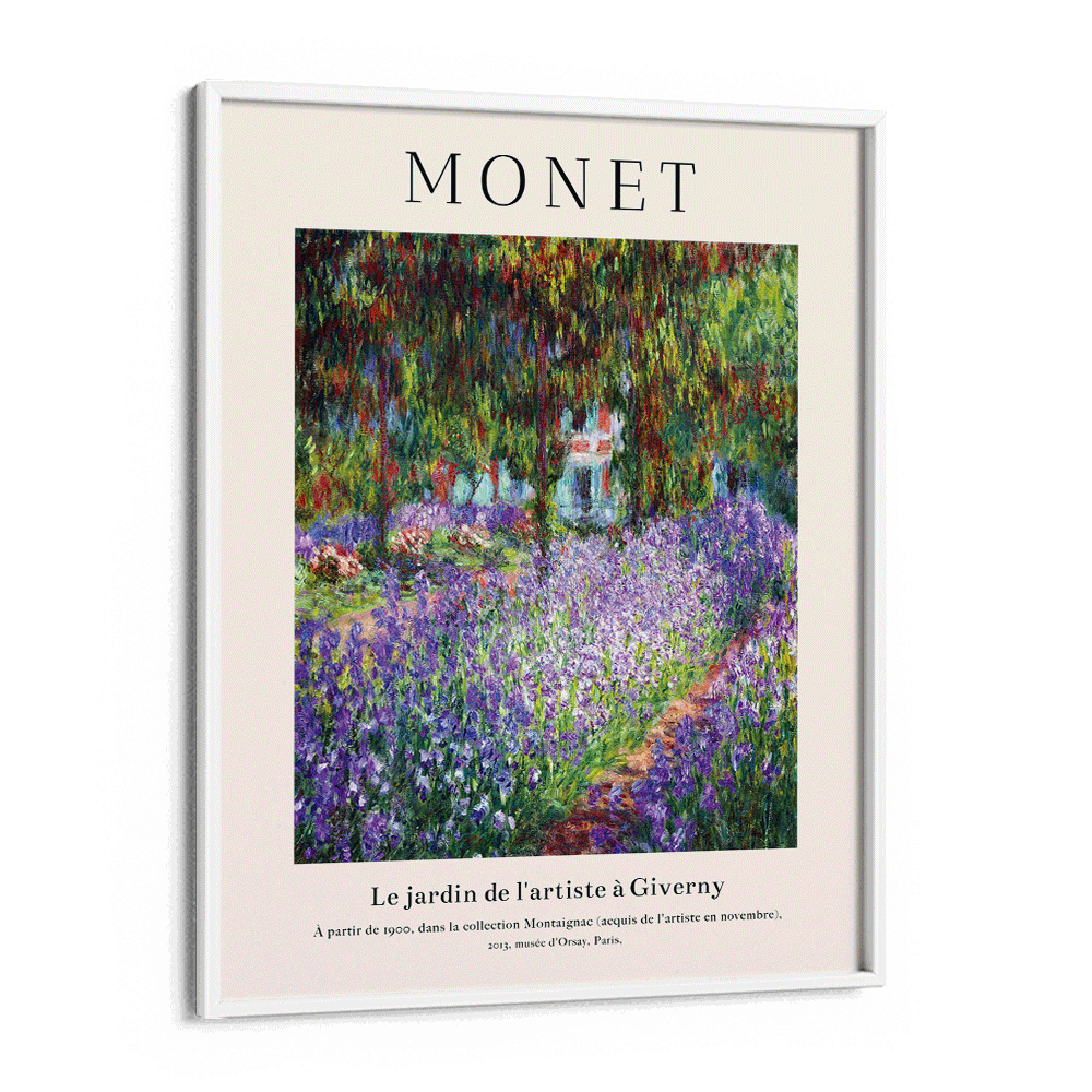 Claude Monet- Le Jardin De L'artiste a Giverny Nook At You Matte Paper White Frame