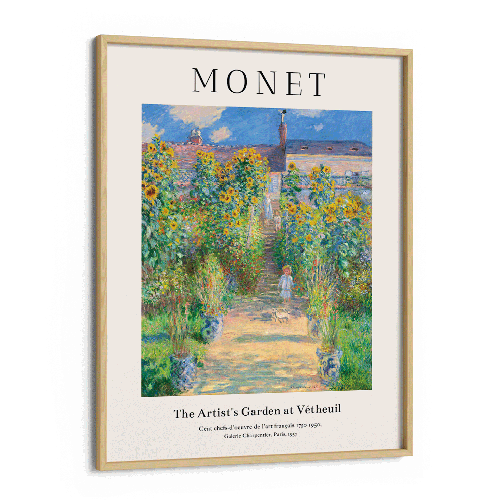 Claude Monet- Garden At Vétheuil Nook At You Matte Paper Wooden Frame
