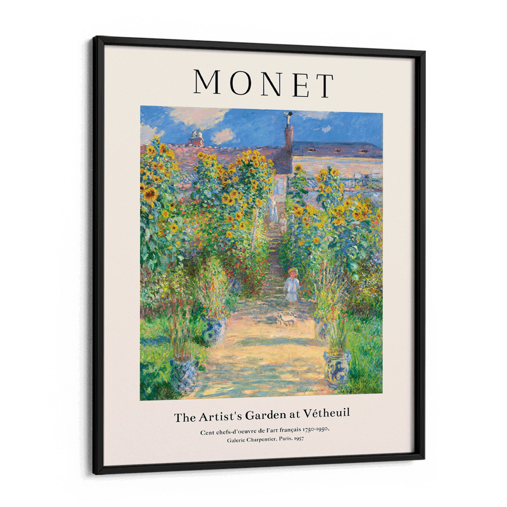 Claude Monet- Garden At Vétheuil Nook At You Matte Paper Black Frame