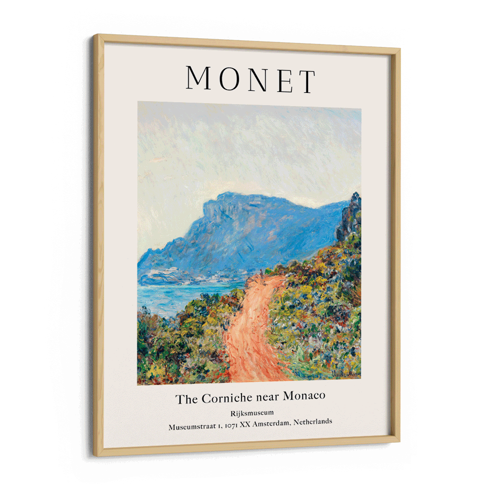 Claude Monet- The Corniche Near Monaco Nook At You Matte Paper Wooden Frame