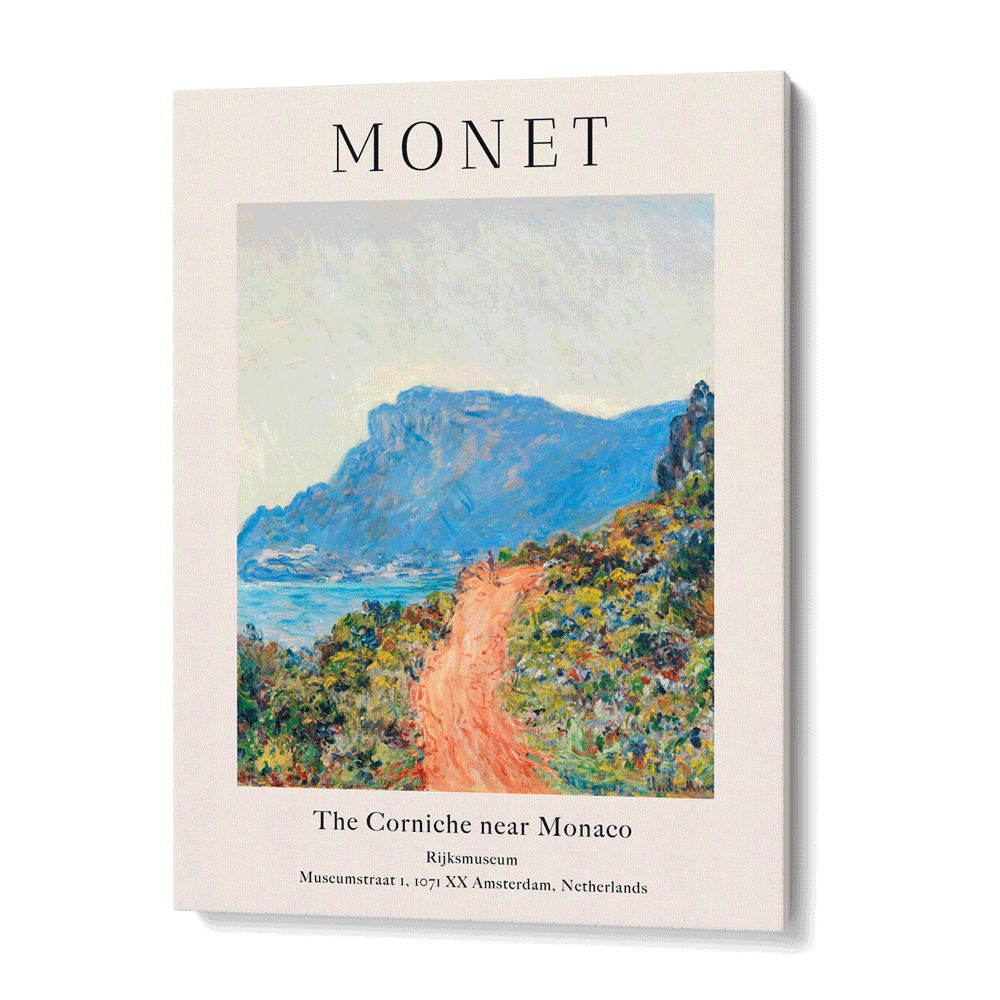 Claude Monet- The Corniche Near Monaco Nook At You Canvas Gallery Wrap
