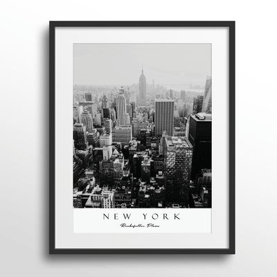 New York Nook At You Matte Paper Black Frame With Mount