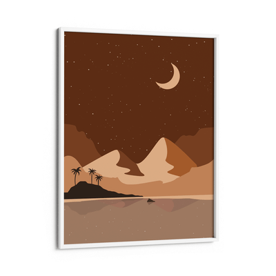 Island At Night Nook At You Matte Paper White Frame