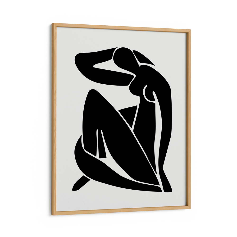 Nude - Matisse Inspired Abstract Art Prints-Wooden Frame-Nook At You