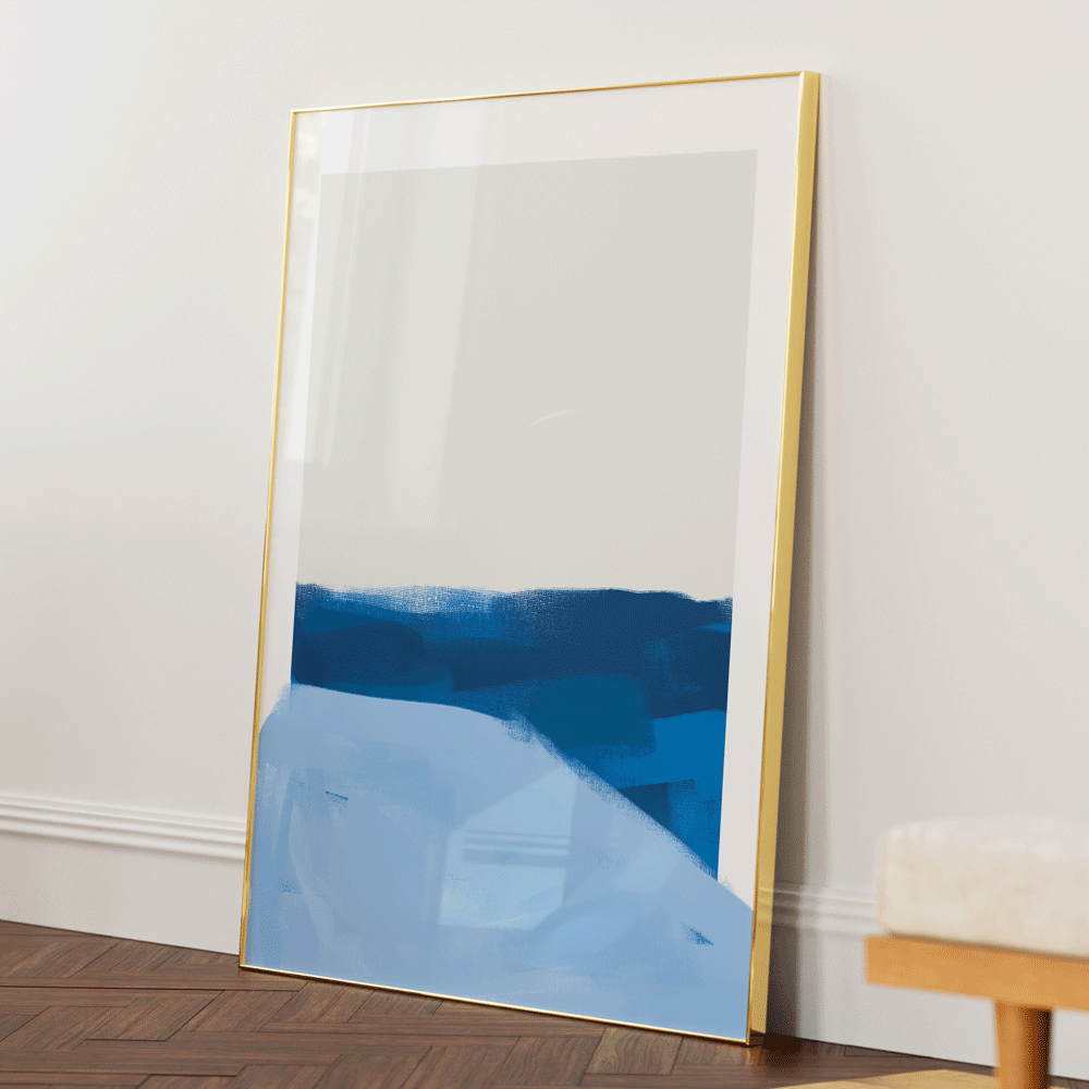 Overdue Abstract Art Paintings-Gold Metal Frame-Nook At You