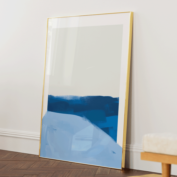 Overdue Abstract Art Paintings-Gold Metal Frame-Nook At You