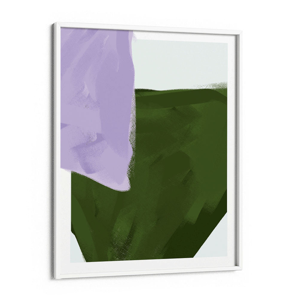 Abstract Verdant Nook At You Matte Paper White Frame