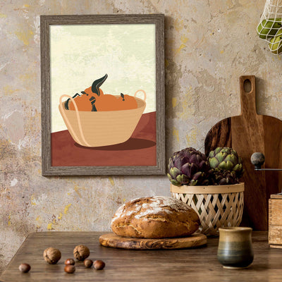 Basket Of Oranges Nook At You Matte Paper Rolled Art