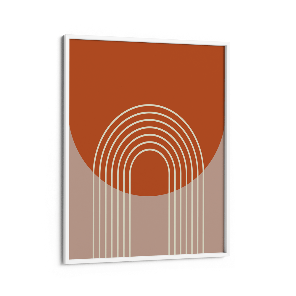 Burnt Orange Geometric Nook At You Matte Paper White Frame