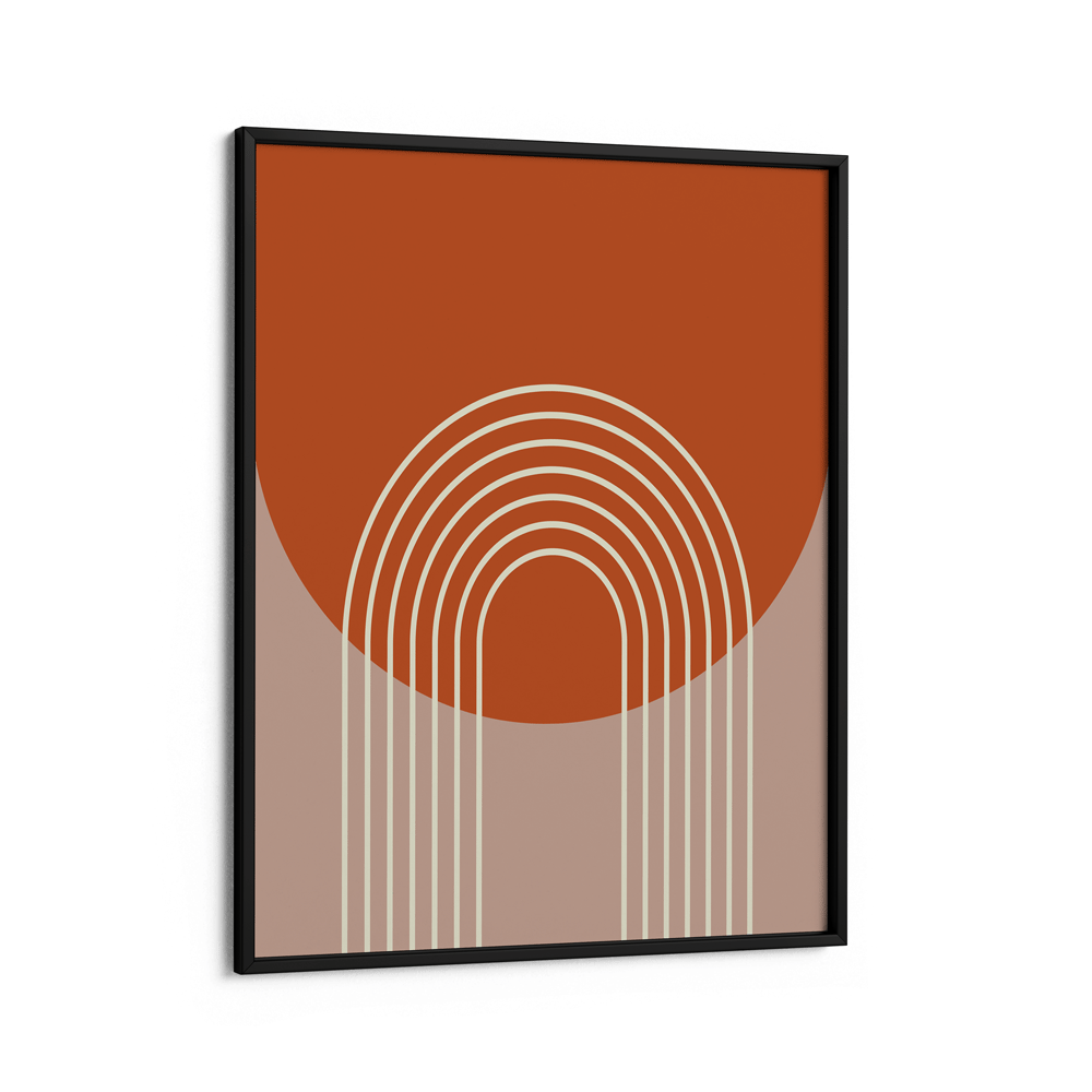 Burnt Orange Geometric Nook At You Matte Paper Black Frame
