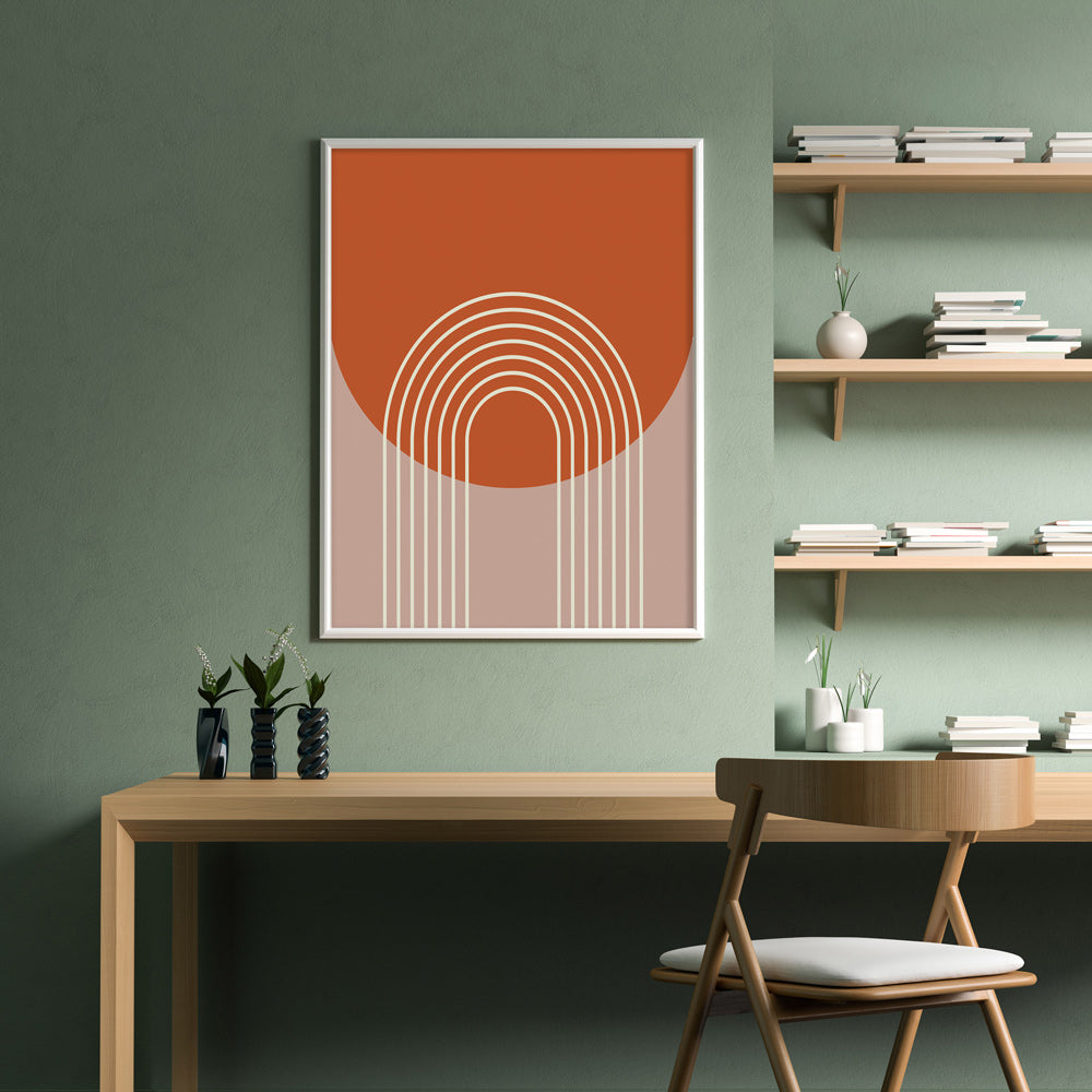 Burnt Orange Geometric Nook At You  