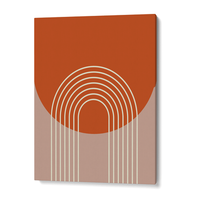 Burnt Orange Geometric Nook At You Canvas Gallery Wrap
