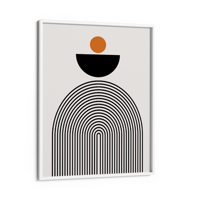 GEOMETRIC SEMICIRCLE III Nook At You Matte Paper White Frame