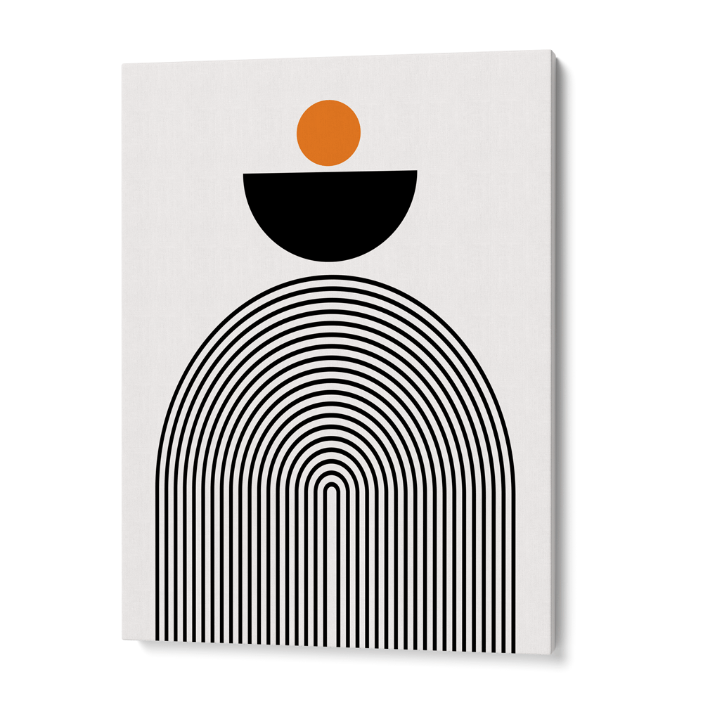 GEOMETRIC SEMICIRCLE III Abstract Painting-Gallery Wrap-Nook At You