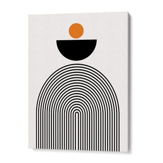 GEOMETRIC SEMICIRCLE III Abstract Painting