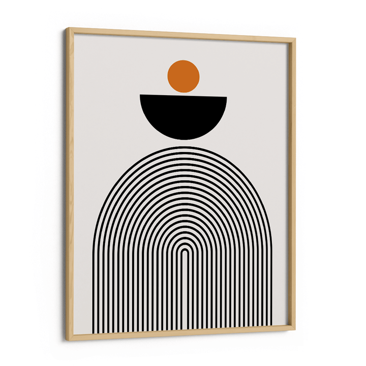 GEOMETRIC SEMICIRCLE III Abstract Painting-Wooden Frame-Nook At You