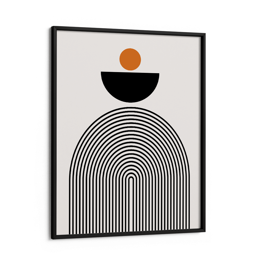 GEOMETRIC SEMICIRCLE III Abstract Painting-Rolled Art-Nook At You