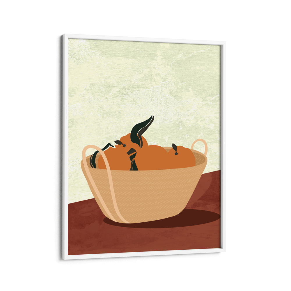 Basket Of Oranges Nook At You Matte Paper White Frame
