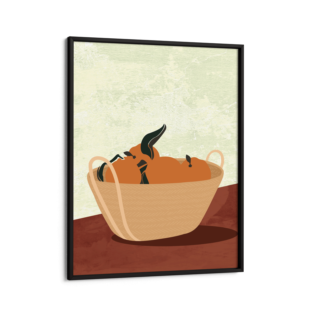 Basket Of Oranges Nook At You Matte Paper Black Frame