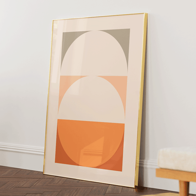 Pastel Geometric Splash Nook At You Matte Paper Gold Metal Frame