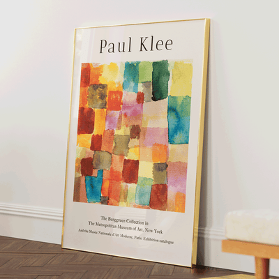 Paul Klee - Berggruen Collection E.P Nook At You Matte Paper Gold Metal Frame