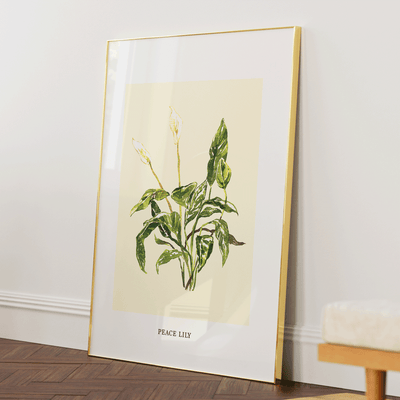 Peace Lilly Nook At You Matte Paper Gold Metal Frame