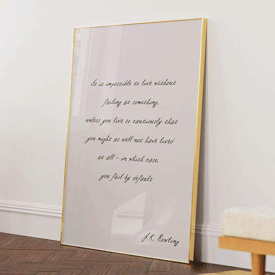Personalized Letter Nook At You Matte Paper Gold Metal Frame