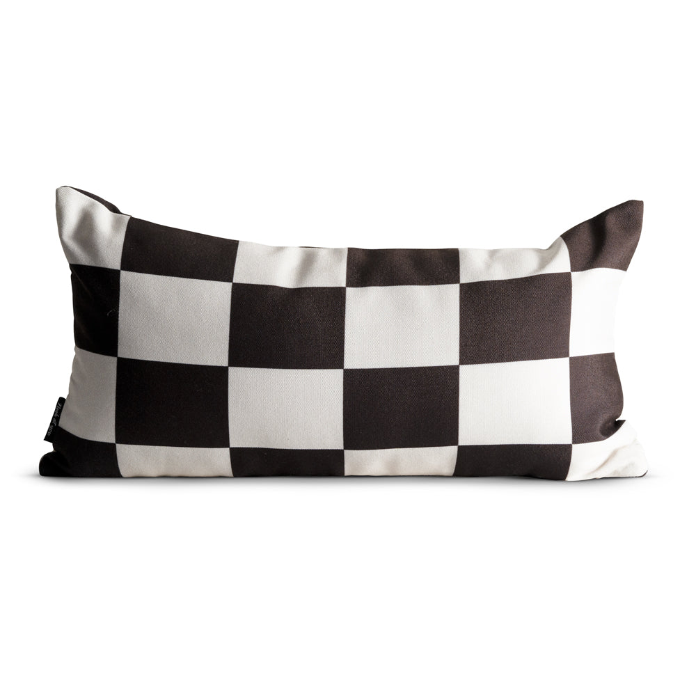 Black & White Checkered Cushion Cover Nook At You  