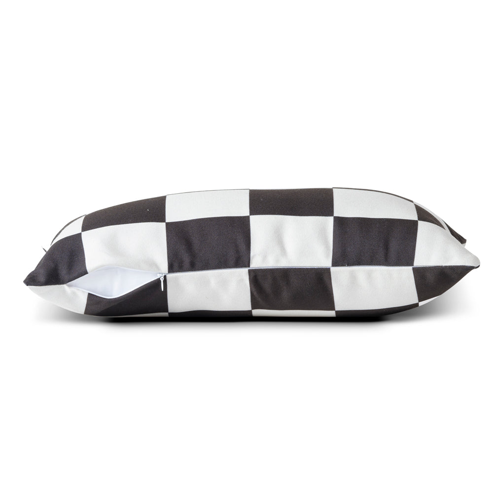 Black & White Checkered Cushion Cover Nook At You  