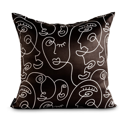 Line Art Satin Cushion Cover Nook At You  