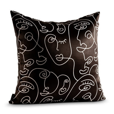 Line Art Satin Cushion Cover Nook At You  