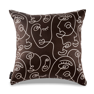 Line Art Satin Cushion Cover Nook At You  