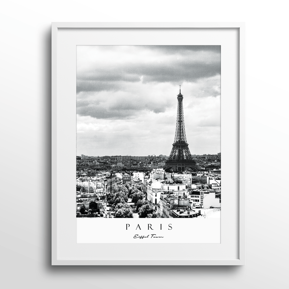 Paris Nook At You Matte Paper White Frame With Mount