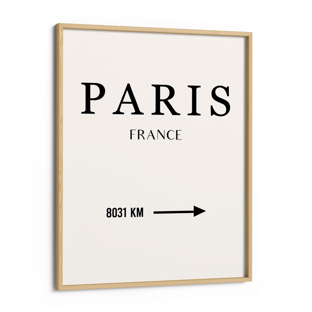 Paris - This Way (Non-Customized) Nook At You Matte Paper Wooden Frame