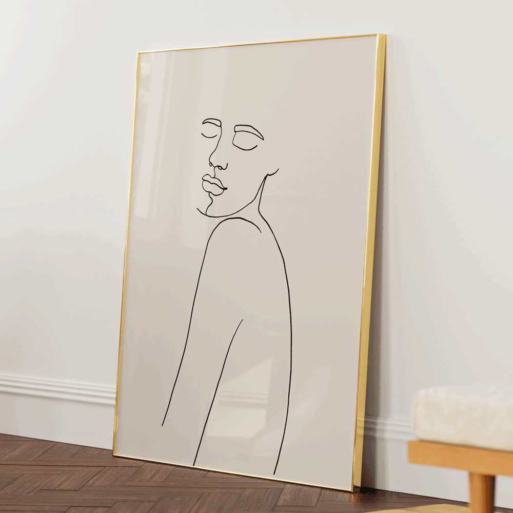 Perception - Cream Nook At You Matte Paper Gold Metal Frame
