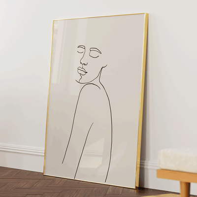Perception - Cream Nook At You Matte Paper Gold Metal Frame