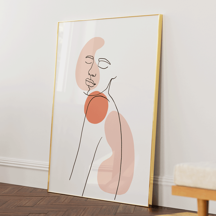 Perception - White Nook At You Matte Paper Gold Metal Frame